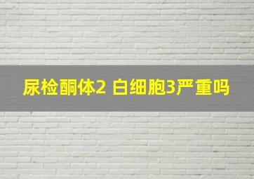 尿检酮体2 白细胞3严重吗